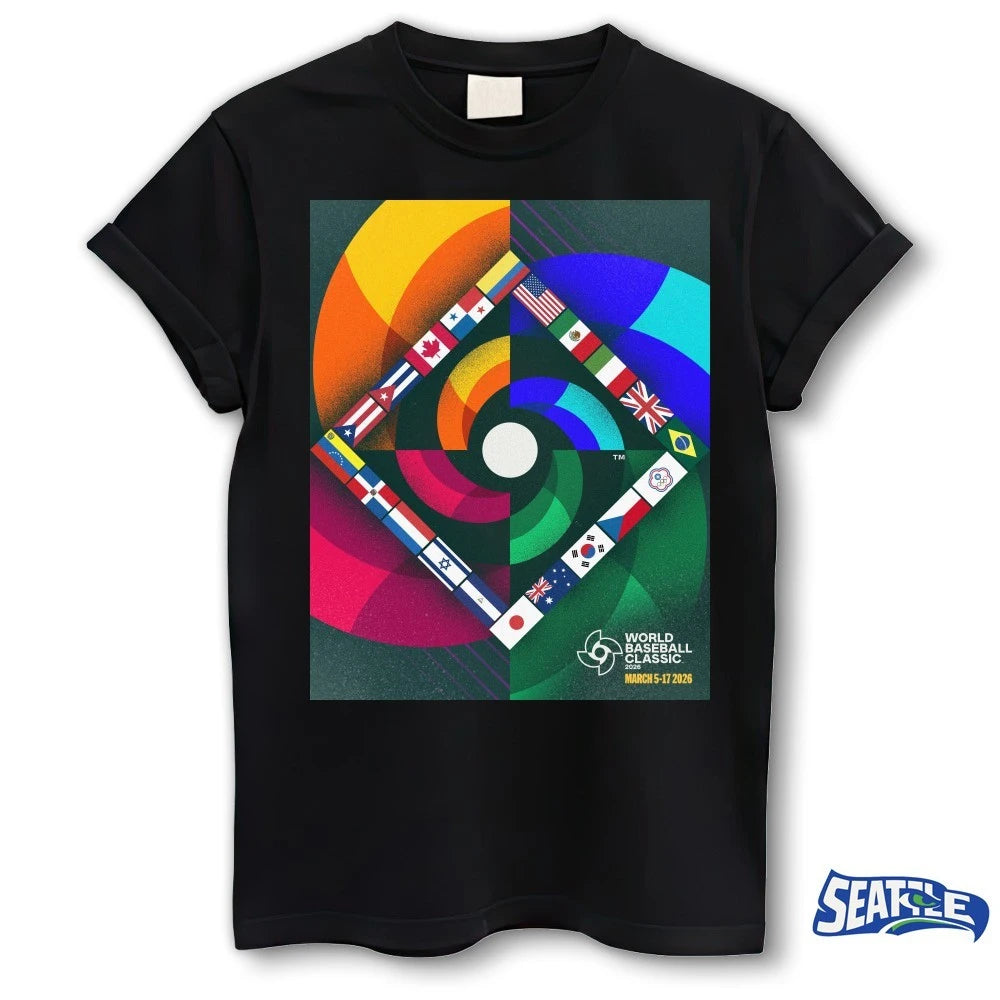 Official 2026 World Baseball Classic March 5 – 17 2026 Poster t-shirt