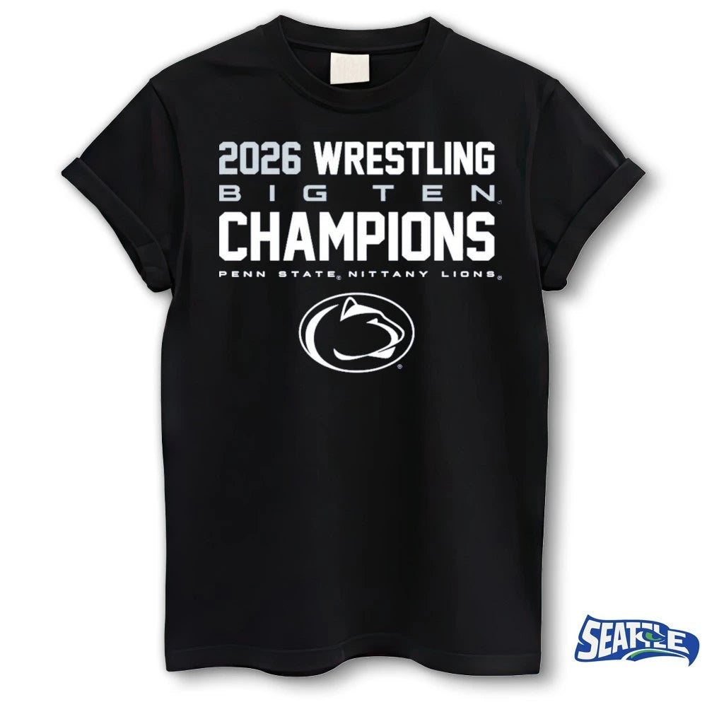 Official 2026 Wrestling Big Ten Champions Penn State Nittany Lions t-shirt