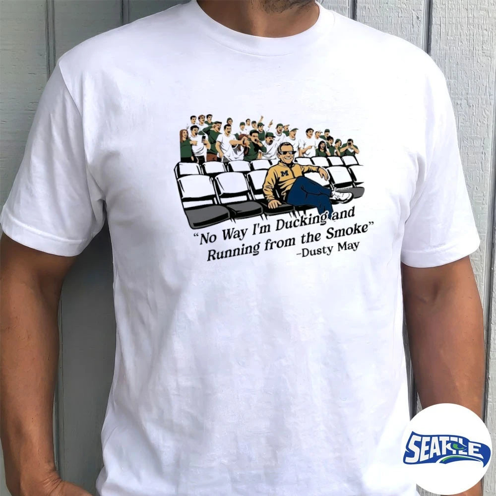 Official 2026 Yaxel Lendeborg With No Way I’m Ducking And Running From The Smoke Dusty May t-shirt