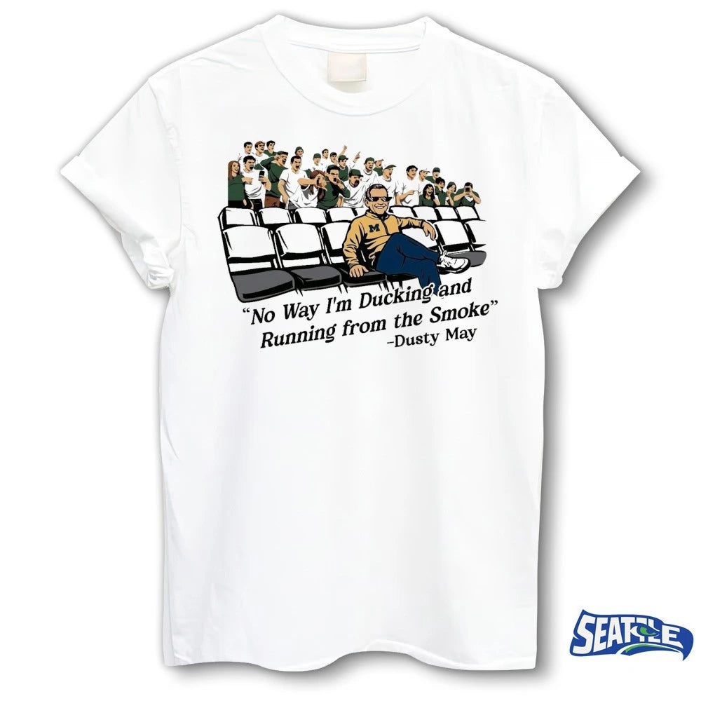 Official 2026 Yaxel Lendeborg With No Way I’m Ducking And Running From The Smoke Dusty May t-shirt