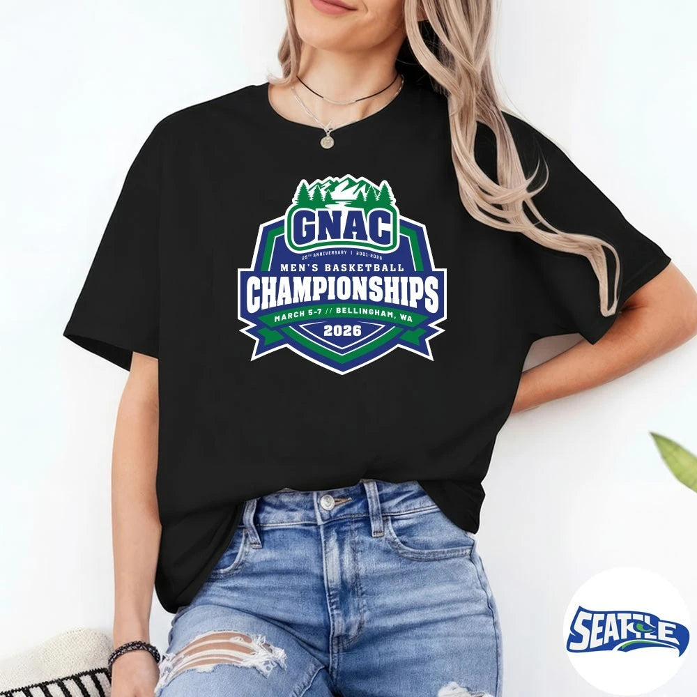 Official 25th Anniversary GNAC Men’s Basketball Championships March 5-7, 2026 Bellingham, WA t-shirt