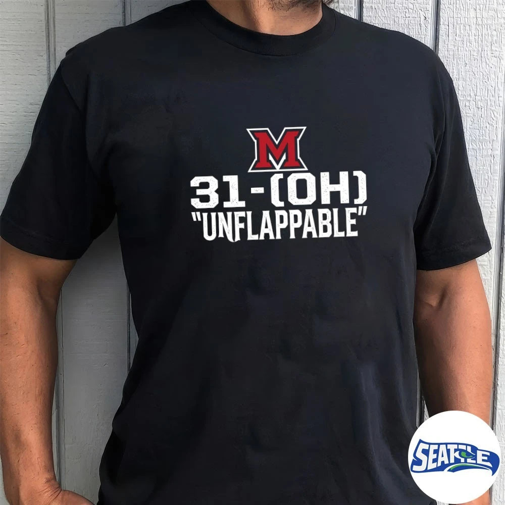 Official 31- OH Unflappable Miami RedHawks Men’s Basketball t-shirt