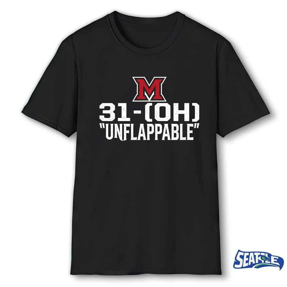 Official 31- OH Unflappable Miami RedHawks Men’s Basketball t-shirt