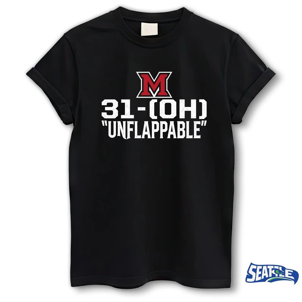 Official 31- OH Unflappable Miami RedHawks Men’s Basketball t-shirt