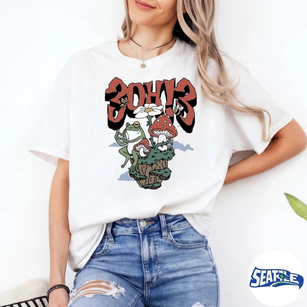 Official 3OH3 Frog Chill Mushrooms t-shirt