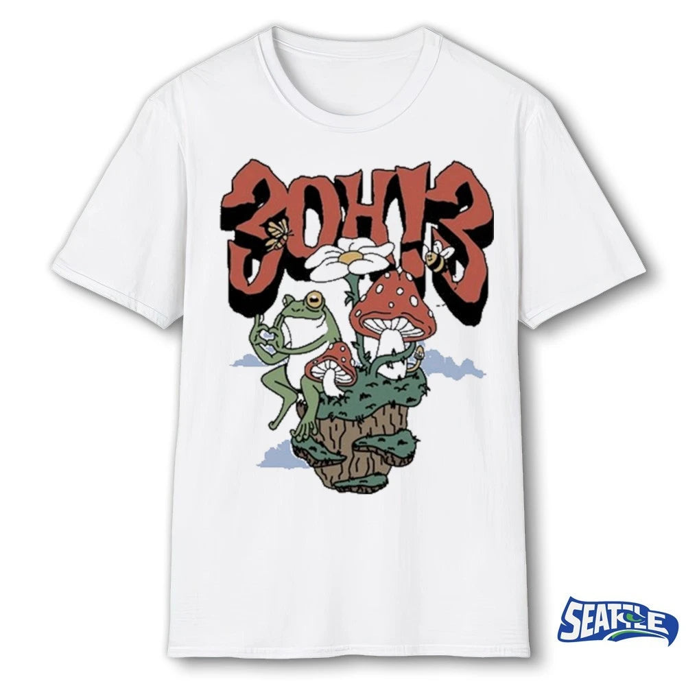 Official 3OH3 Frog Chill Mushrooms t-shirt