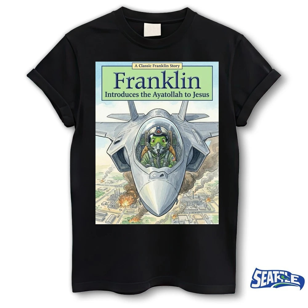 Official A Classic Franklin Story Franklin Introduces The Ayatollah To Jesus Poster t-shirt