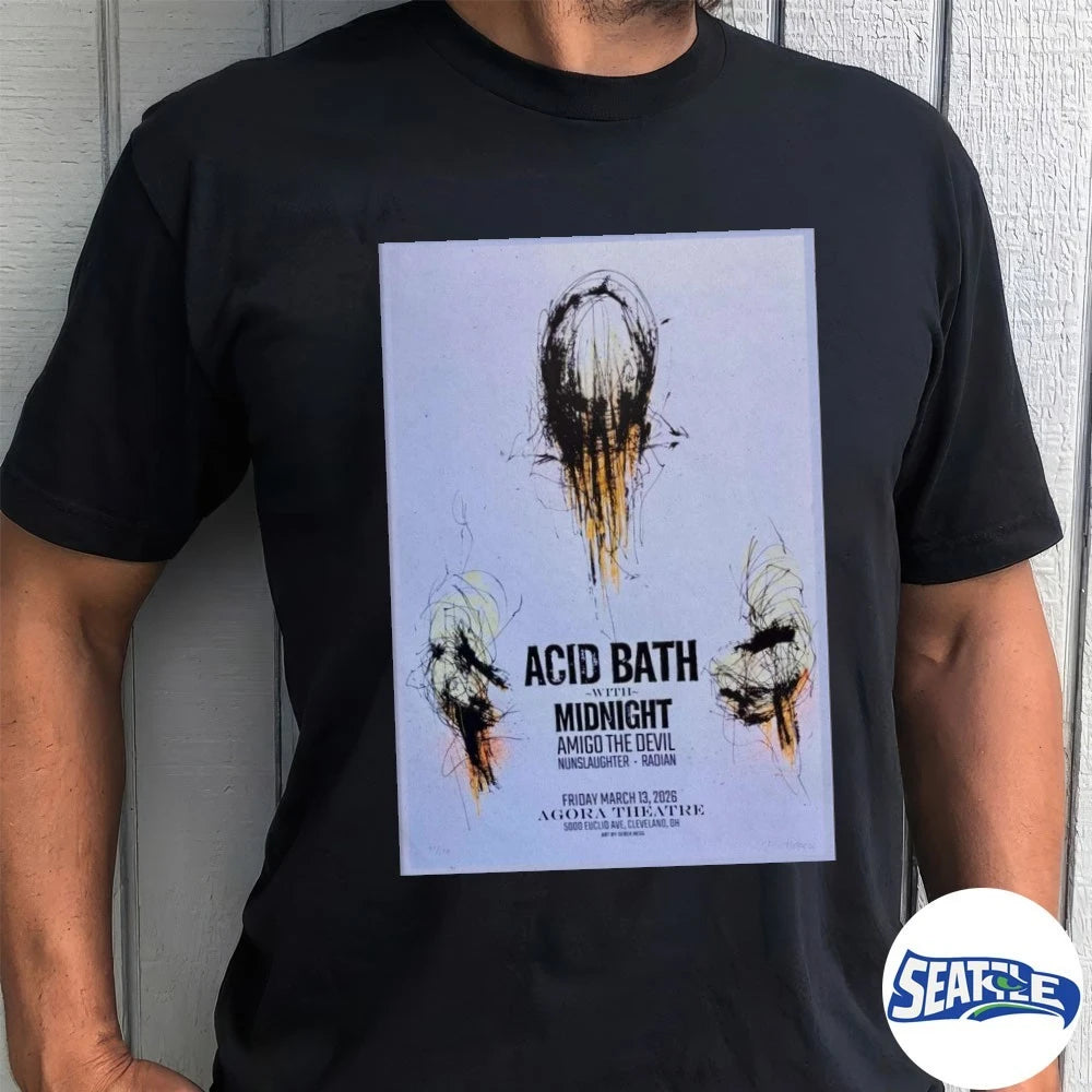 Official Acid Bath March 13 2026 Agora Theatre Cleveland, Ohio Poster t-shirt