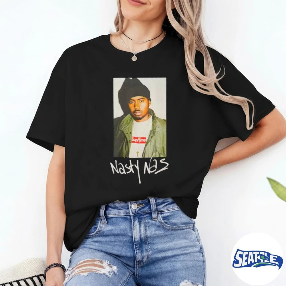 Official Adin Ross Wearing Rapper Nasty Nas t-shirt