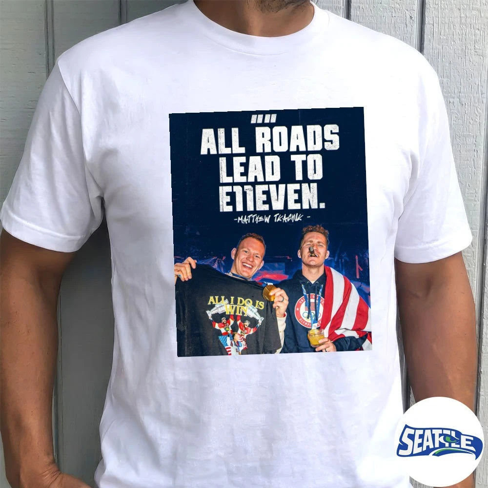 Official All Roads Lead To E11even Matthew Tkachuk Pardon My Take Poster t-shirt