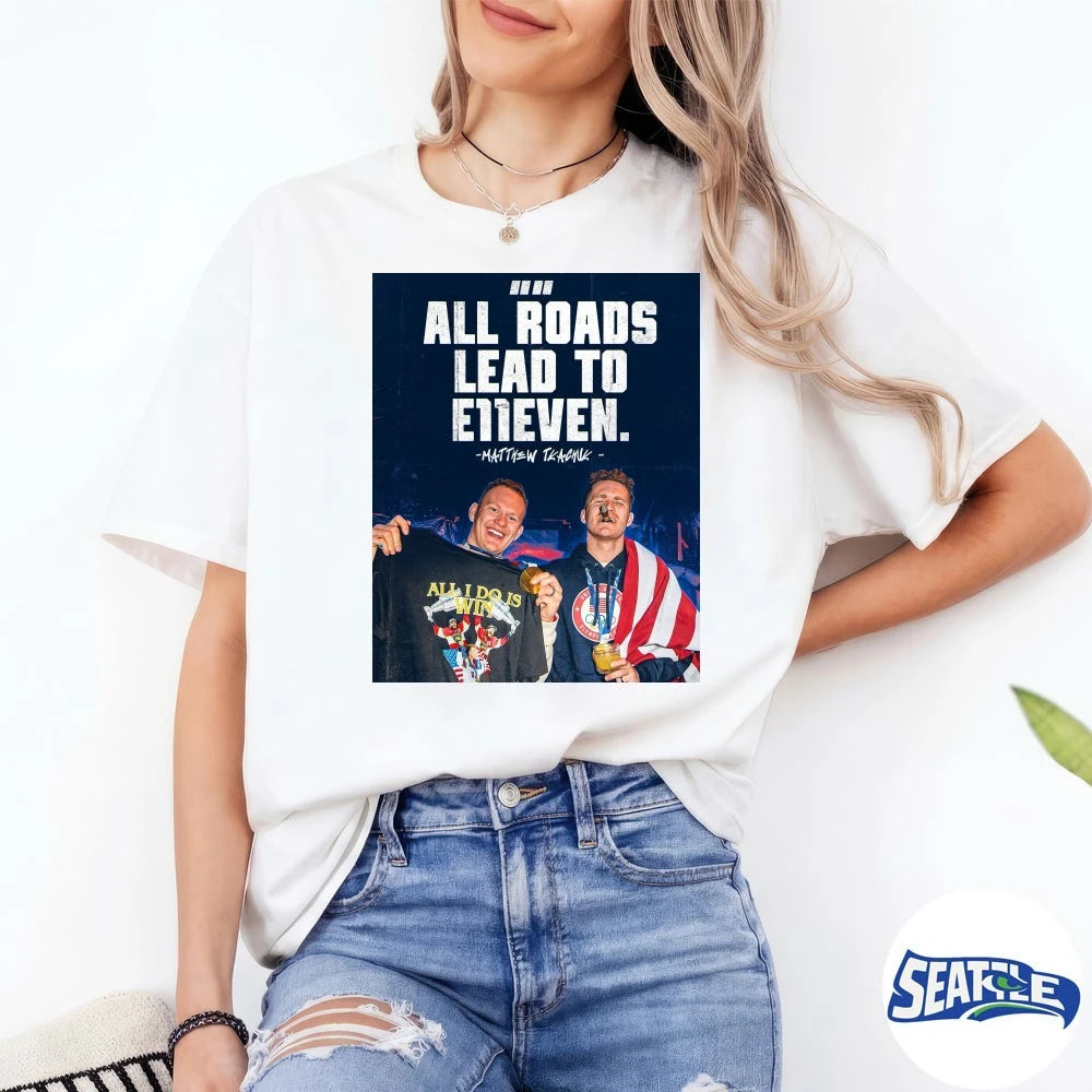 Official All Roads Lead To E11even Matthew Tkachuk Pardon My Take Poster t-shirt