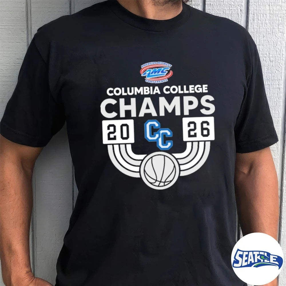 Official AMC American Midwest Conference Columbia College Champs 2026 t-shirt