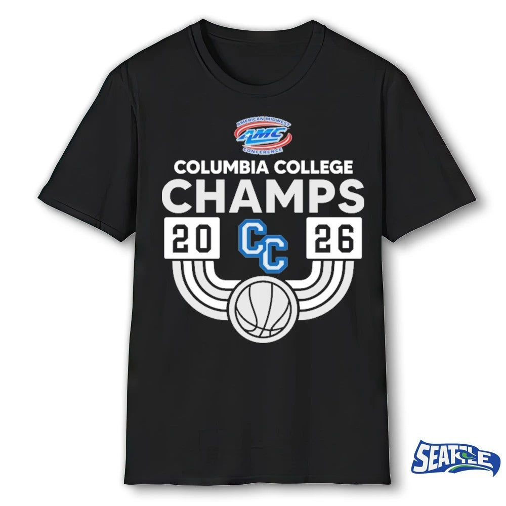 Official AMC American Midwest Conference Columbia College Champs 2026 t-shirt