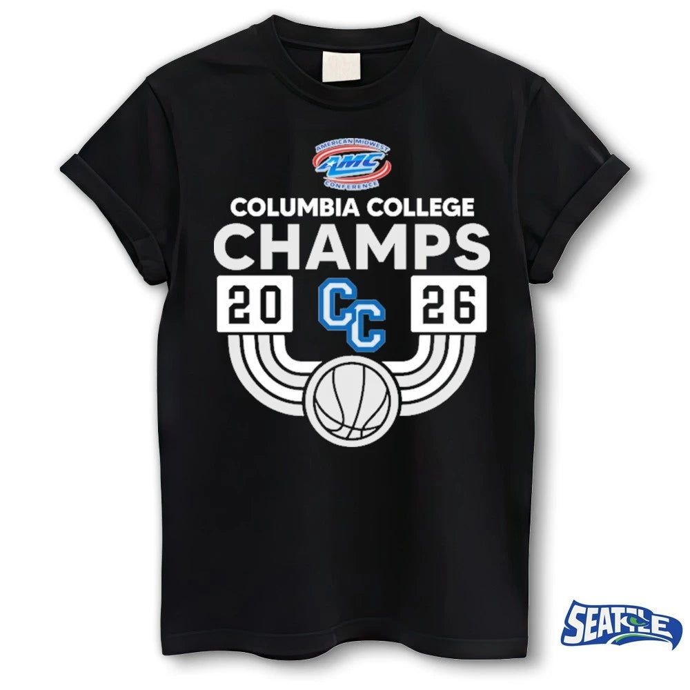 Official AMC American Midwest Conference Columbia College Champs 2026 t-shirt