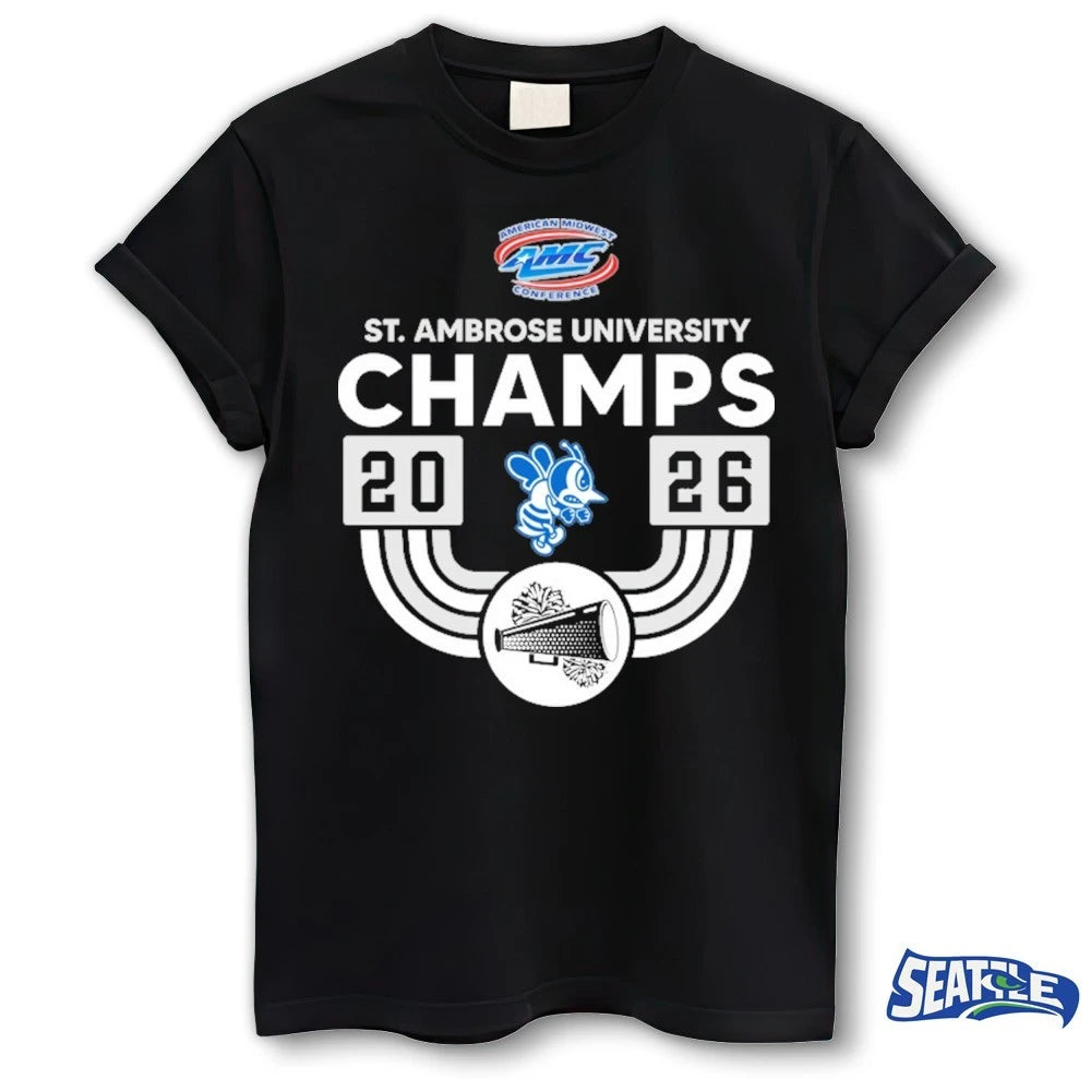 Official AMC – Women’s Track and Field Champs 2026 St. Ambrose University t-shirt