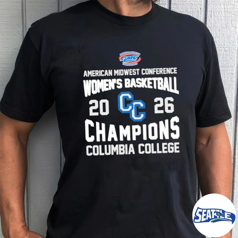 Official American Midwest Conference Women’s Basketball Champions Columbia College 2026 t-shirt