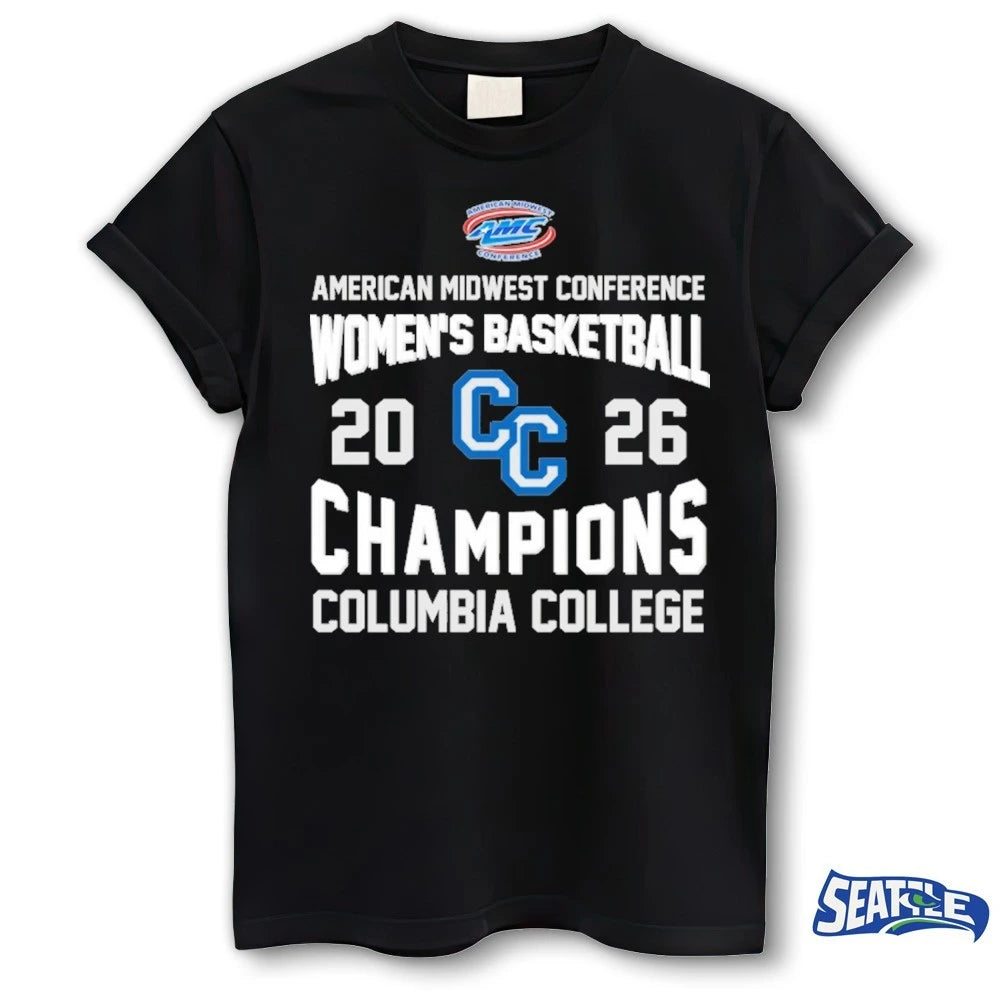 Official American Midwest Conference Women’s Basketball Champions Columbia College 2026 t-shirt