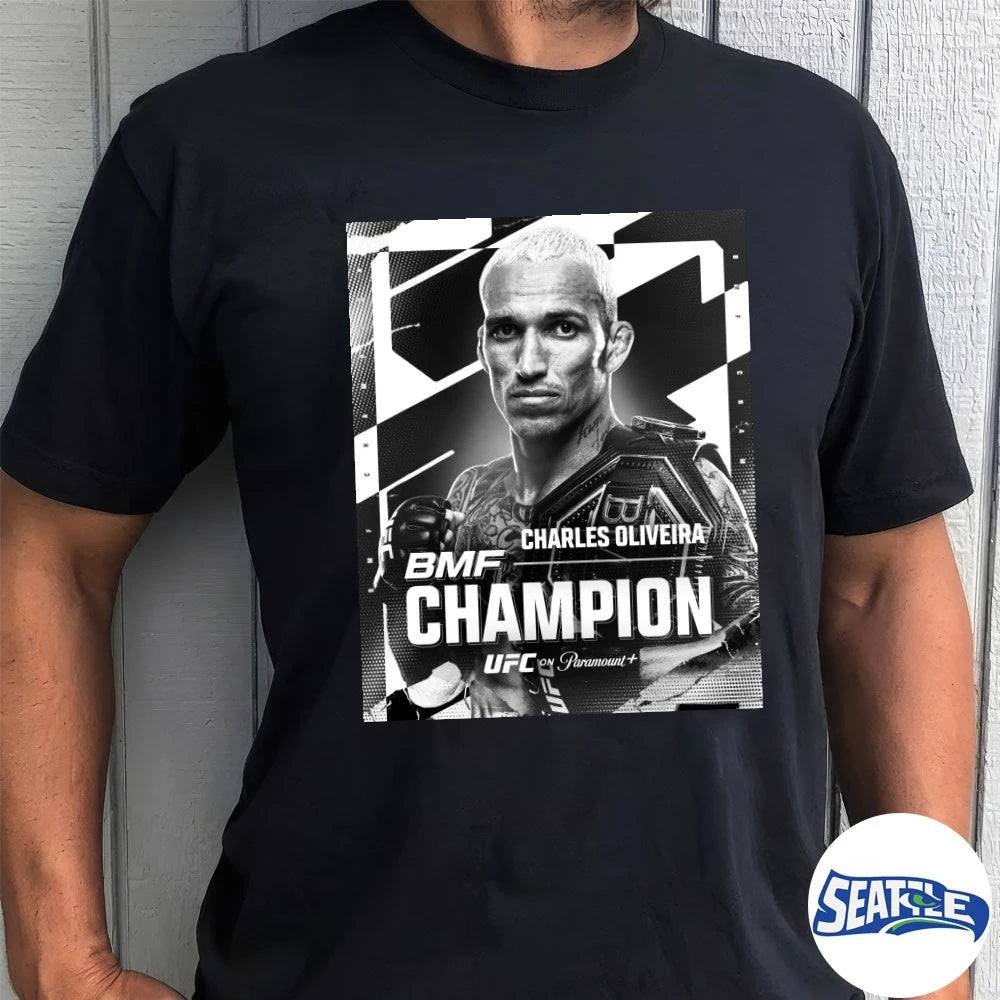 Official And New Charles Oliveira BMF Champion UFC 2026 Poster t-shirt