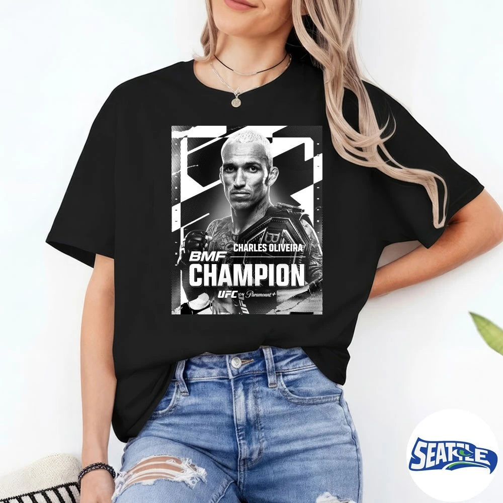Official And New Charles Oliveira BMF Champion UFC 2026 Poster t-shirt