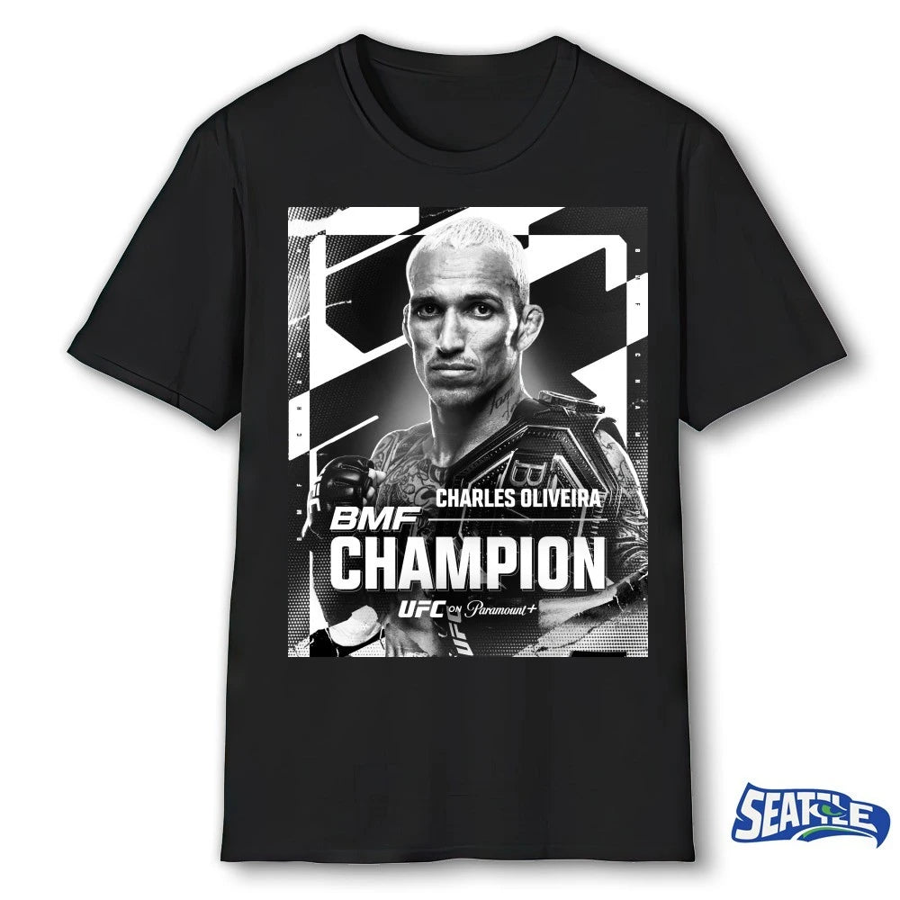 Official And New Charles Oliveira BMF Champion UFC 2026 Poster t-shirt