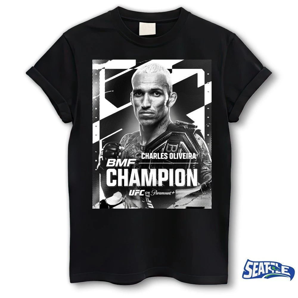 Official And New Charles Oliveira BMF Champion UFC 2026 Poster t-shirt