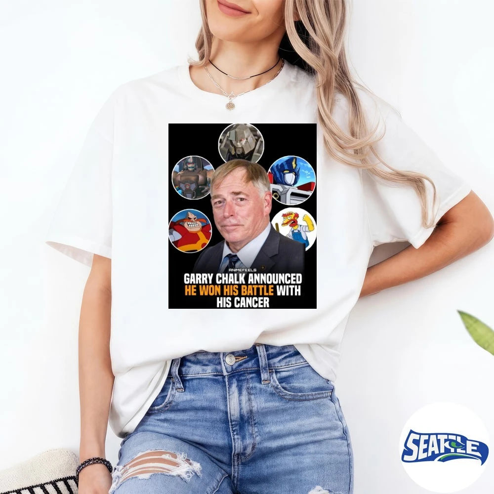 Official Animefeels Garry Chalk Announced He Won His Battle With His Cancer Poster t-shirt