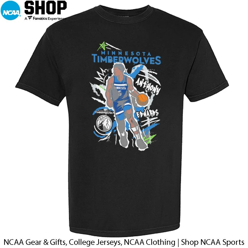 Official Anthony Edwards Minnesota Timberwolves Chalked Up Player Signature T-Shirt