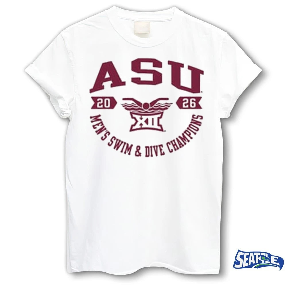 Official Arizona State Sun Devils Big 12 2026 Men’s Swim &amp; Dive Champions t-shirt