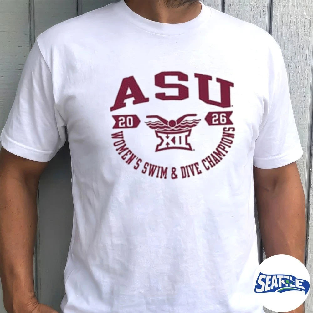Official Arizona State Sun Devils Big 12 2026 Women’s Swim &amp; Dive Champions t-shirt