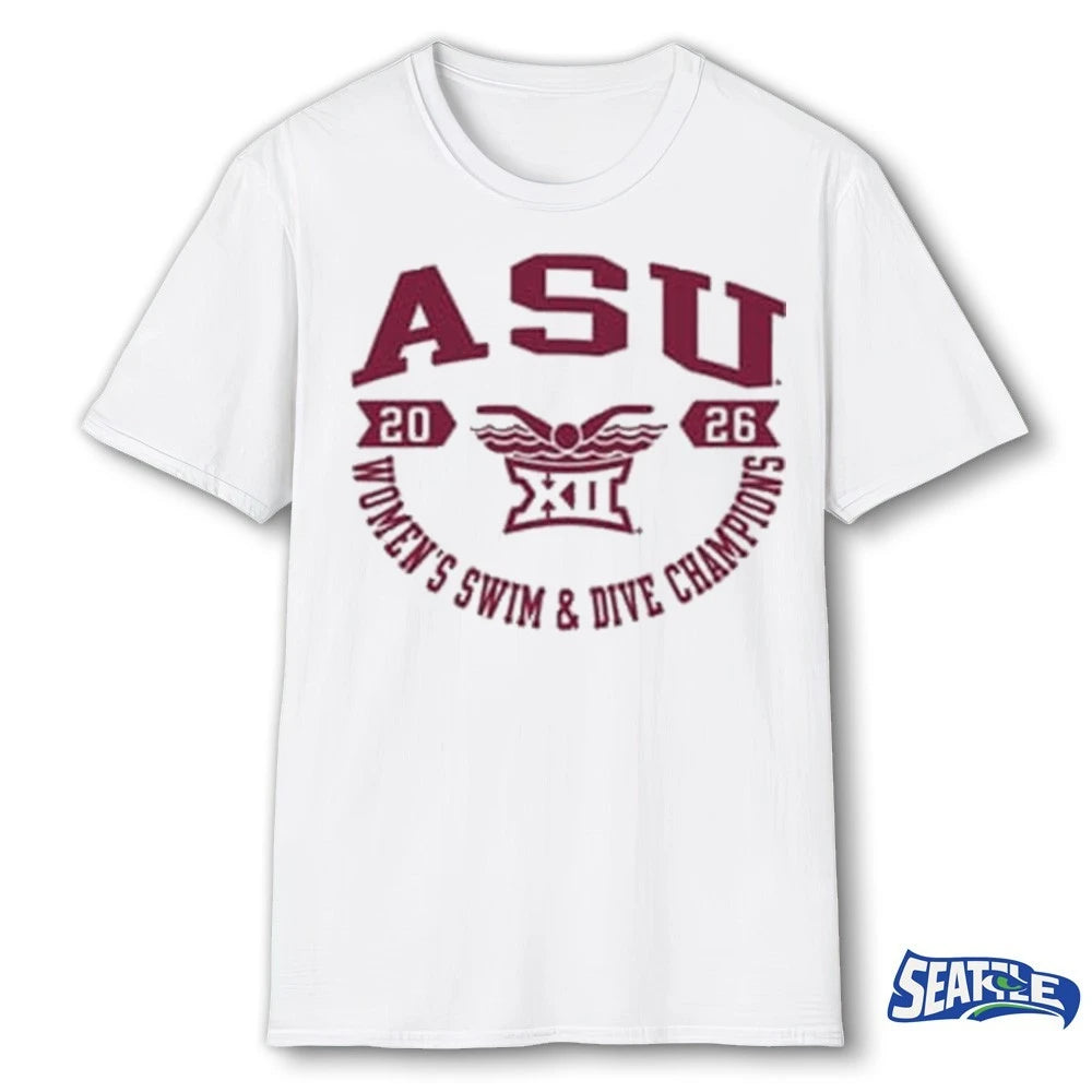 Official Arizona State Sun Devils Big 12 2026 Women’s Swim &amp; Dive Champions t-shirt