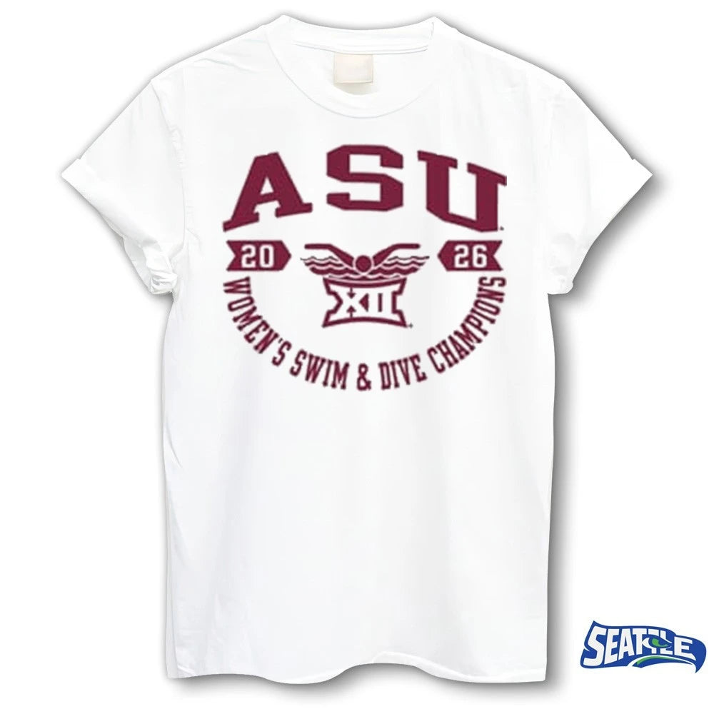 Official Arizona State Sun Devils Big 12 2026 Women’s Swim &amp; Dive Champions t-shirt