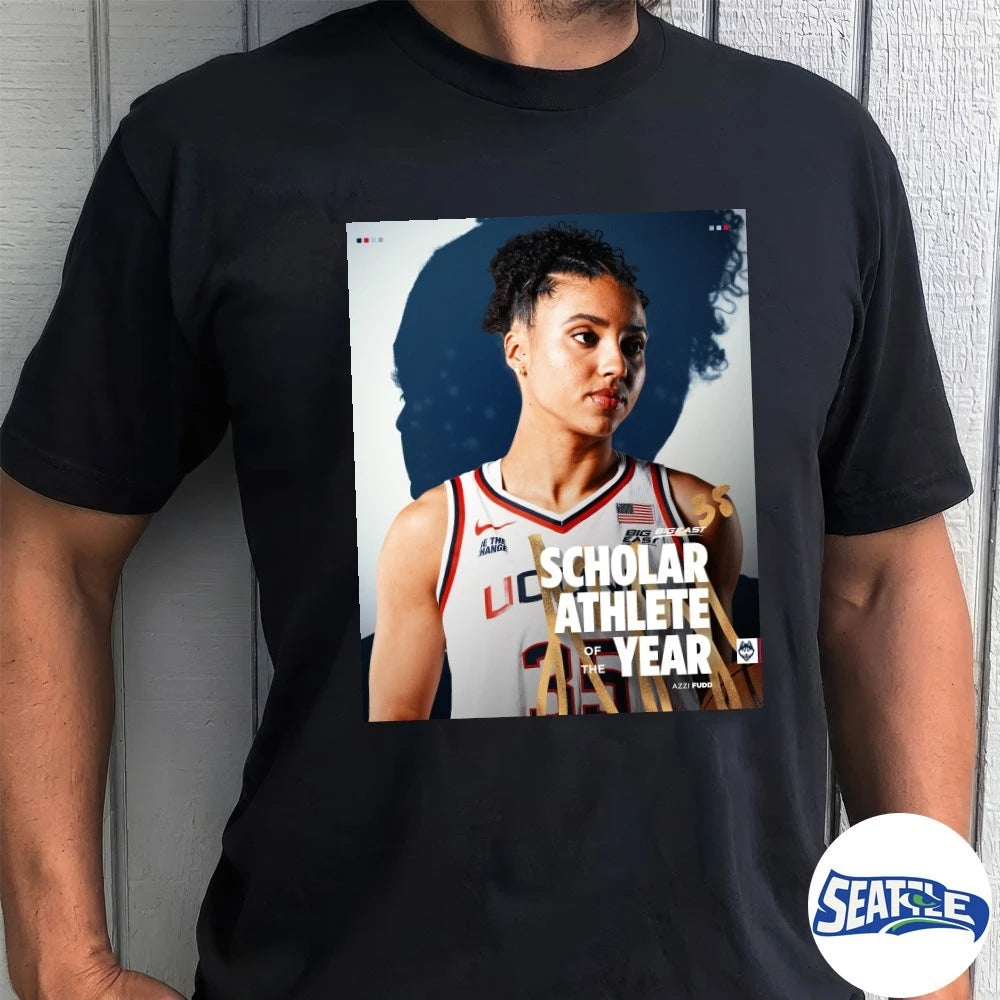 Official Azzi Fudd Uconn WBB 2025-26 Big East Scholar-Athlete Of The Year Poster t-shirt