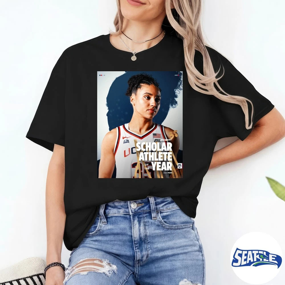 Official Azzi Fudd Uconn WBB 2025-26 Big East Scholar-Athlete Of The Year Poster t-shirt