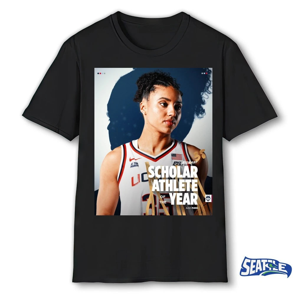 Official Azzi Fudd Uconn WBB 2025-26 Big East Scholar-Athlete Of The Year Poster t-shirt