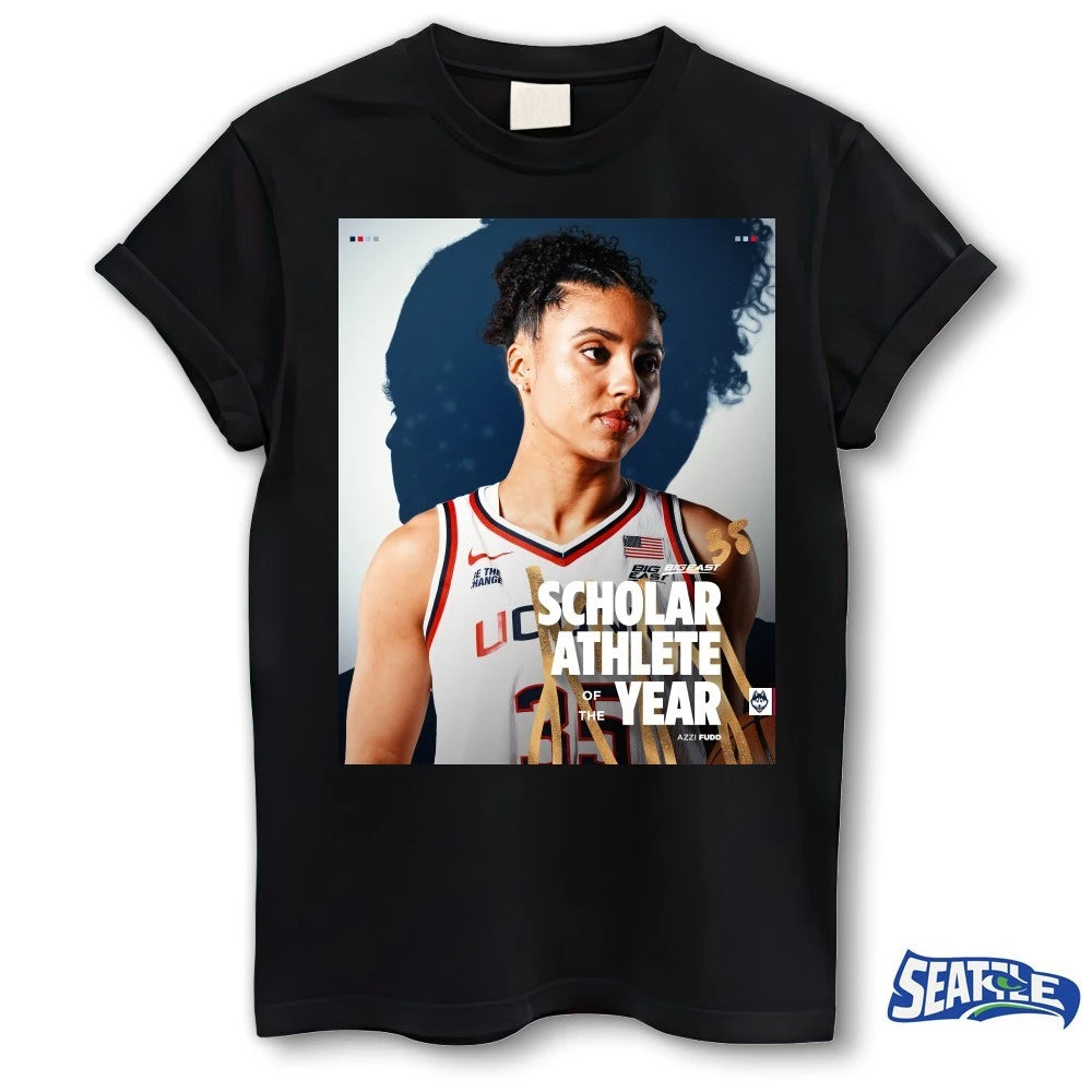 Official Azzi Fudd Uconn WBB 2025-26 Big East Scholar-Athlete Of The Year Poster t-shirt