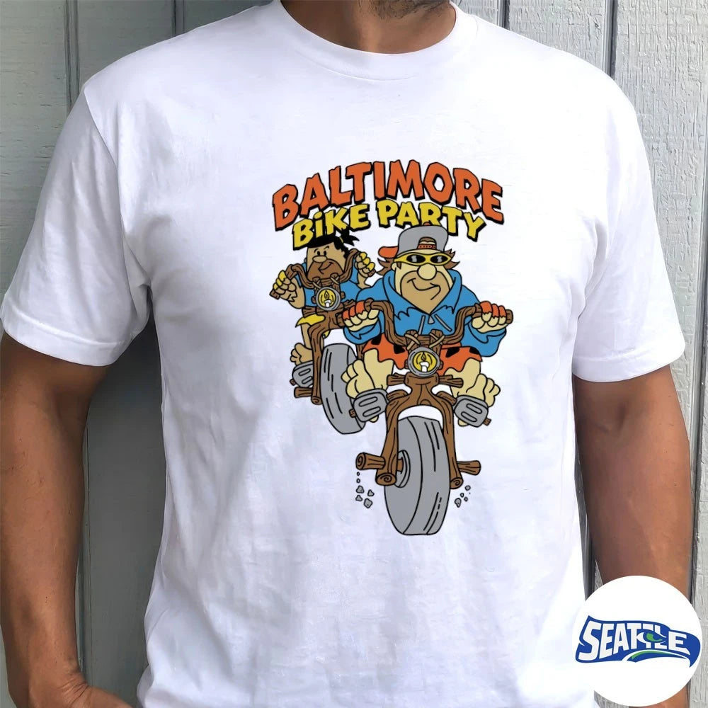 Official Baltimore Bike Party Cartoon t-shirt