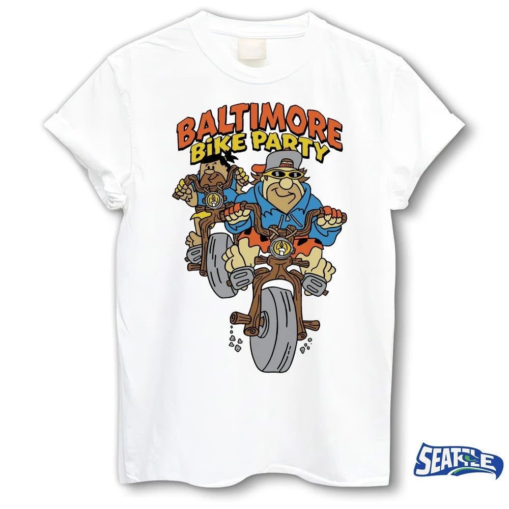 Official Baltimore Bike Party Cartoon t-shirt