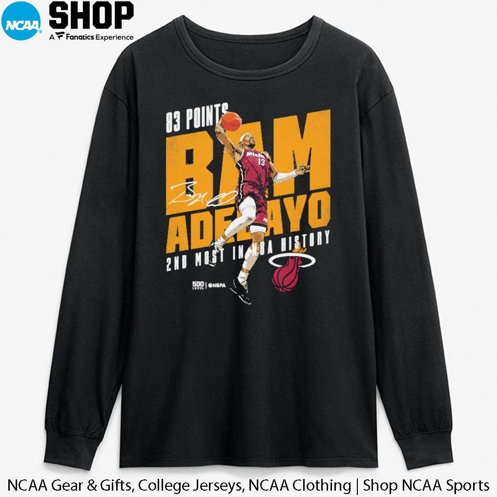 Official Bam Adebayo Miami Heat 83 Points Signature T-Shirt