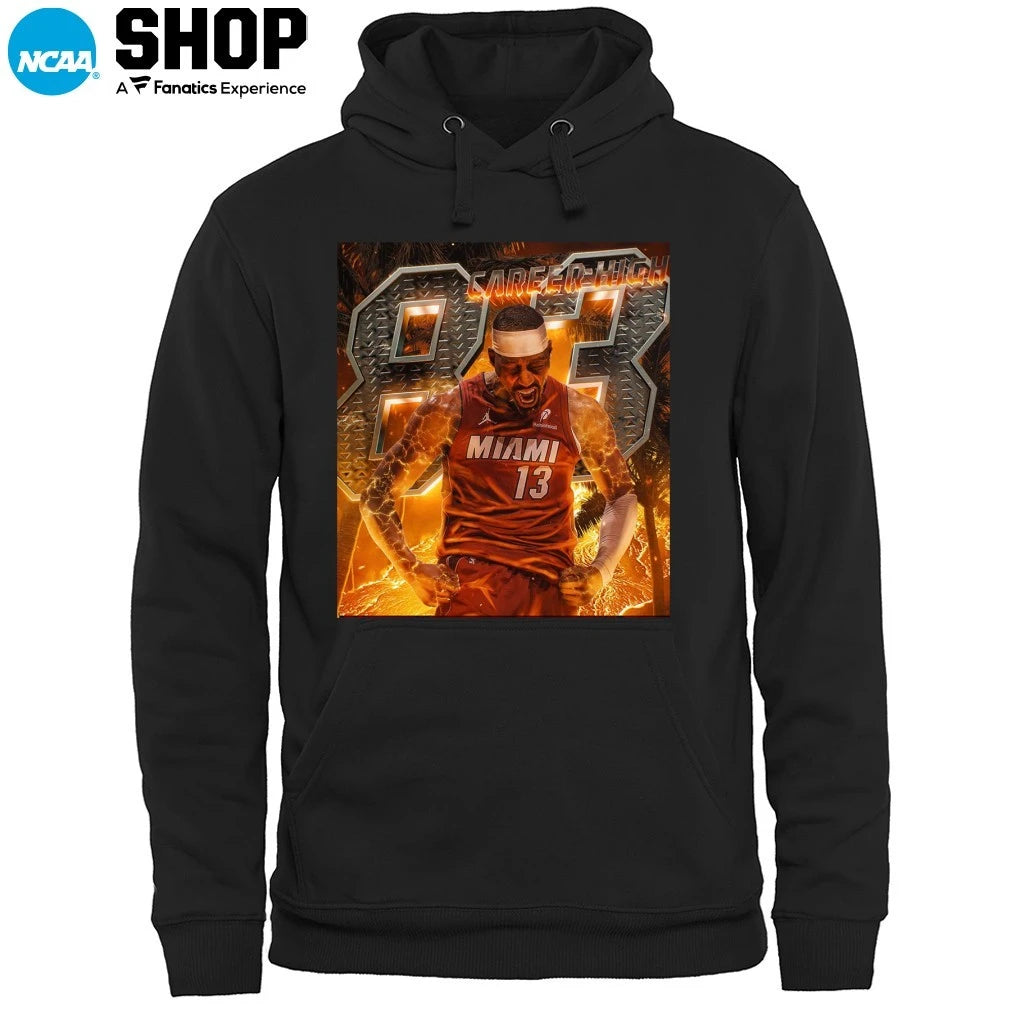Official Bam Adebayo Miami Heat Goes Nuclear 83 Career High Second Most Points In NBA History T-Shirt