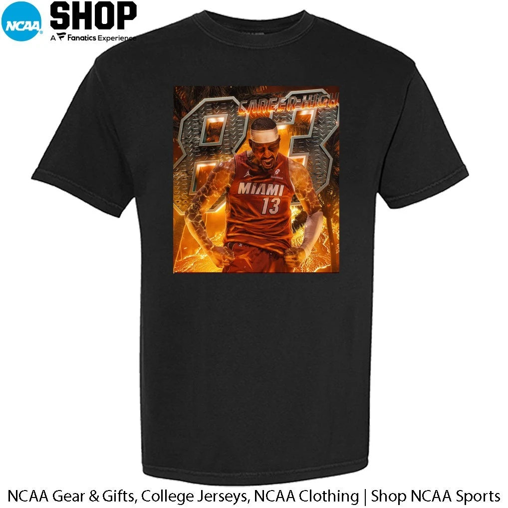 Official Bam Adebayo Miami Heat Goes Nuclear 83 Career High Second Most Points In NBA History T-Shirt