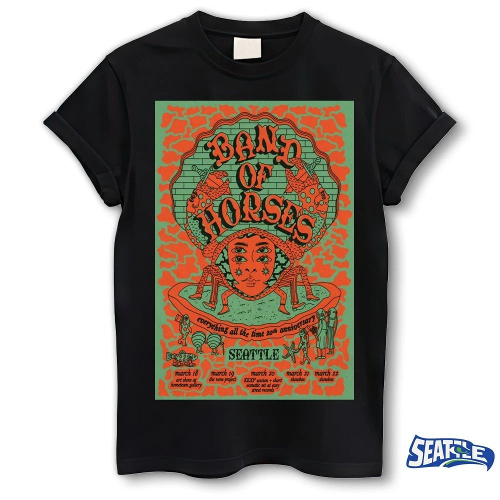 Official Band Of Horses March 18 2026 HOMETEAM gallery In Seattle WA Poster t-shirt