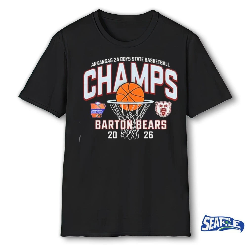 Official Barton Bears Arkansas 2A Boys State Basketball Champions 2026 t-shirt