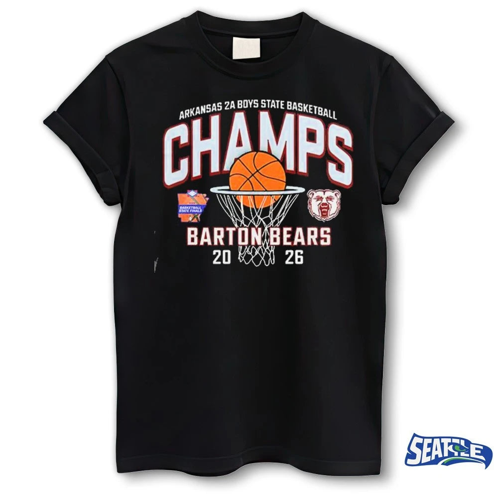 Official Barton Bears Arkansas 2A Boys State Basketball Champions 2026 t-shirt