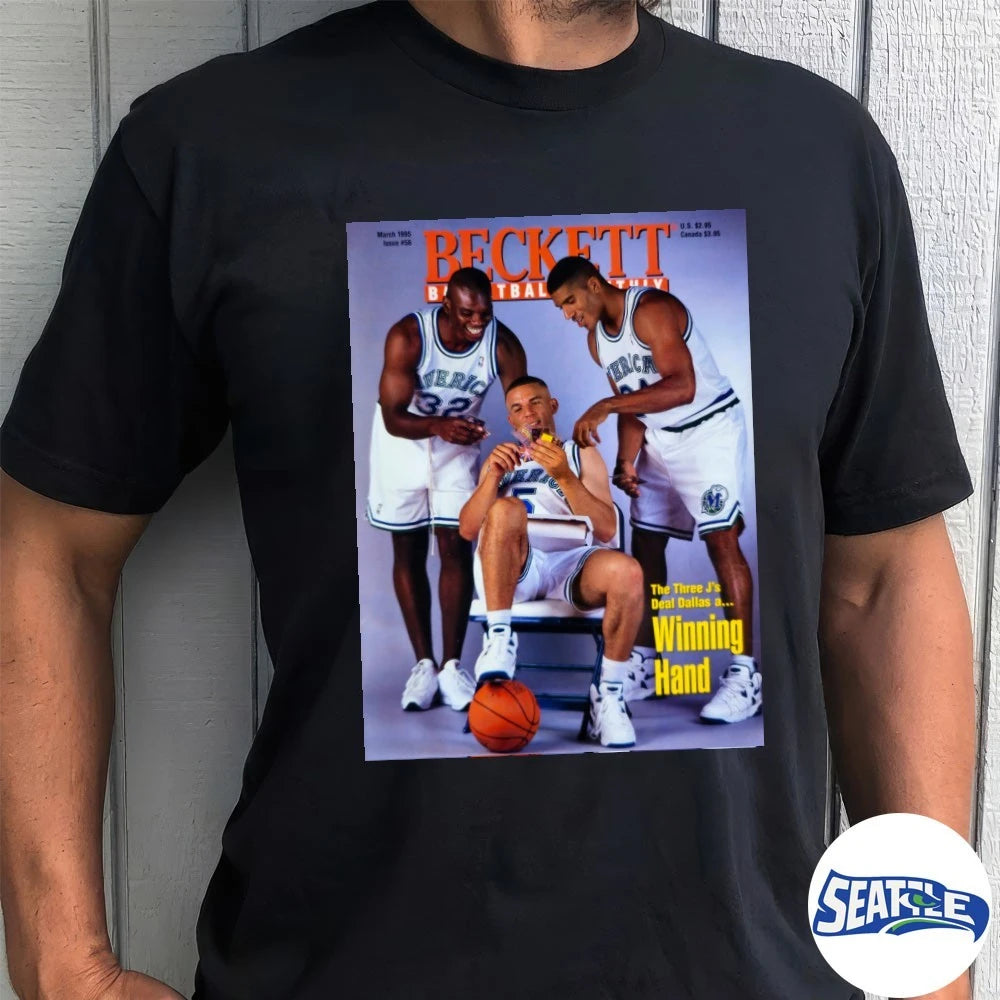 Official Beckett Basketball Monthly The Three J’s Deal Dallas A Winning Hand Poster t-shirt