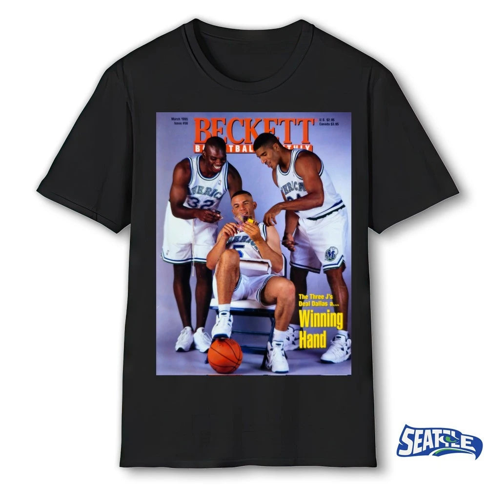 Official Beckett Basketball Monthly The Three J’s Deal Dallas A Winning Hand Poster t-shirt