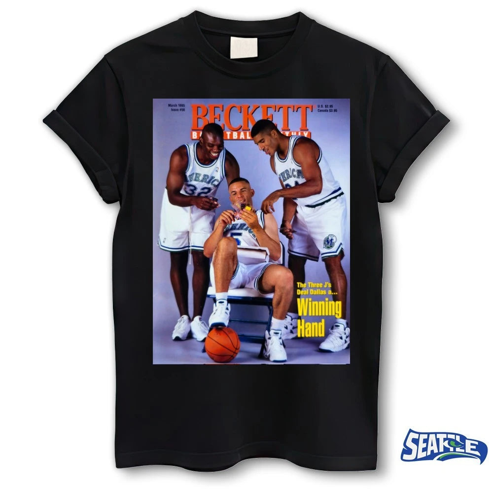 Official Beckett Basketball Monthly The Three J’s Deal Dallas A Winning Hand Poster t-shirt