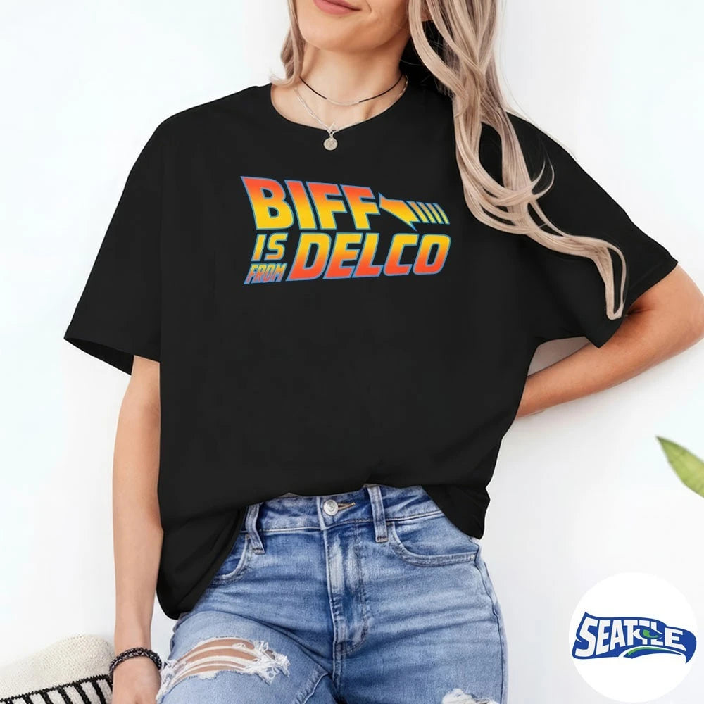 Official Biff is from Delco Back To The Future 2026 t-shirt