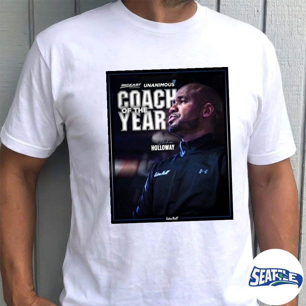 Official Big East Conference Unanimous Coach Of The Year Holloway Signature Poster t-shirt