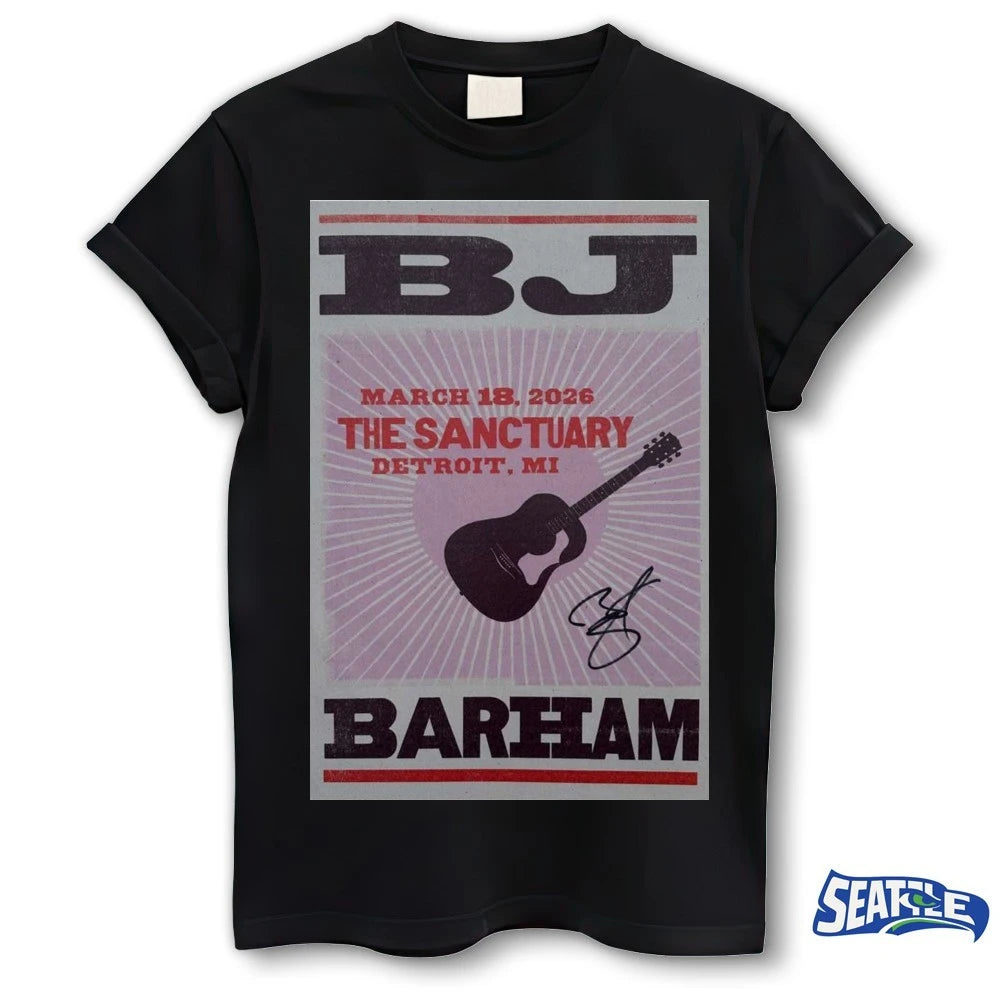 Official BJ Barham The Sanctuary Detroit, MI March 18 2026 Signed Poster t-shirt