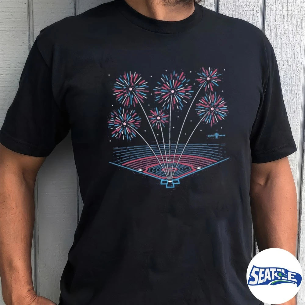 Official Bombs Bursting In Air Baseball Fireworks USA t-shirt